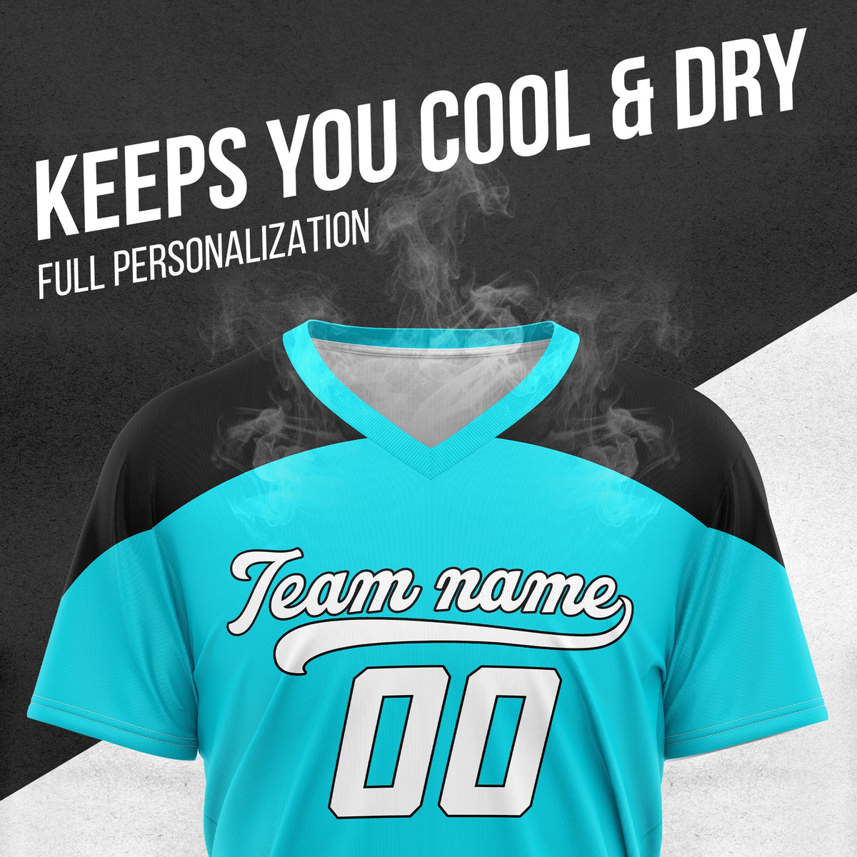Custom Darkvolt Aqua Pullover Baseball Sports Jersey Personalized Uniform with Name & Number