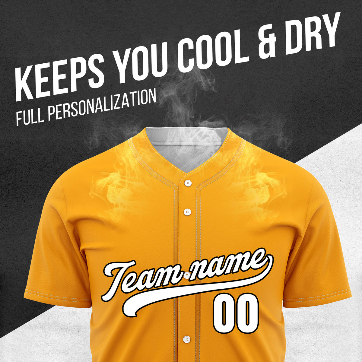 Custom Wave Orange Baseball Sports Jersey Personalized Uniform with Name & Number