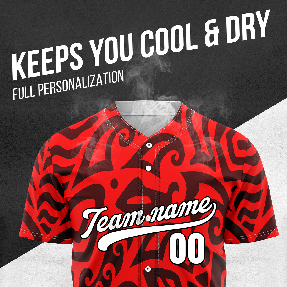 Custom Hawaii Blaze Red Baseball Sports Jersey Personalized Uniform with Name & Number