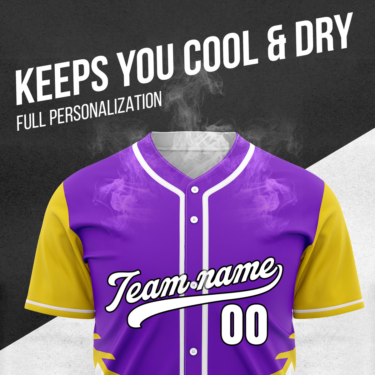 Custom Stitchline Baseball Purple Sports Jersey Personalized Uniform with Name & Number