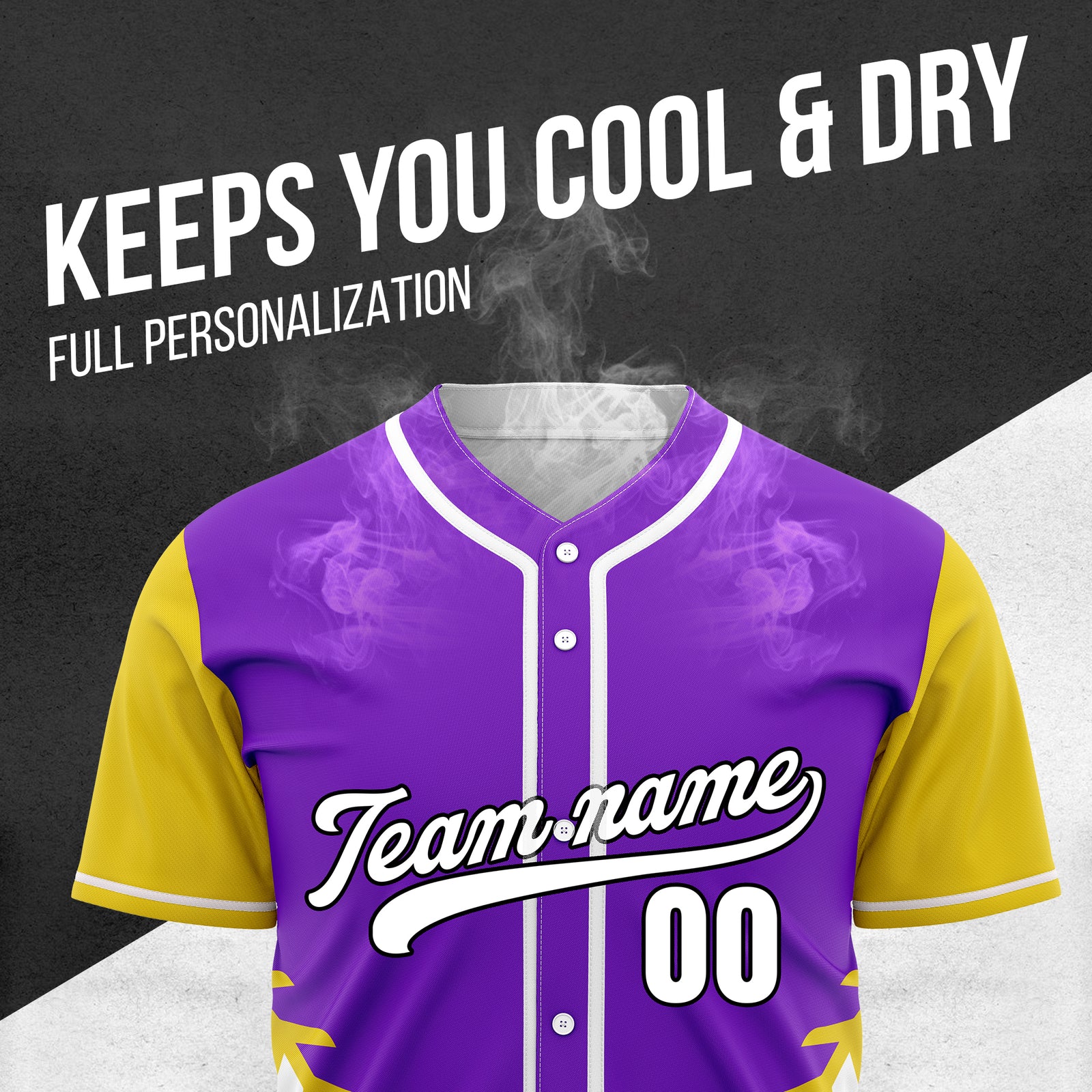 Custom Stitchline Baseball Purple Sports Jersey Personalized Uniform with Name & Number
