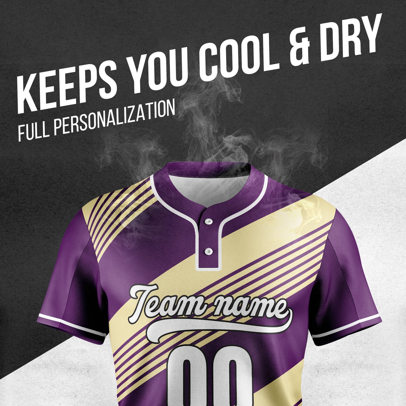 Custom Crossfire Purple Baseball Sports Jersey Personalized Uniform with Name & Number