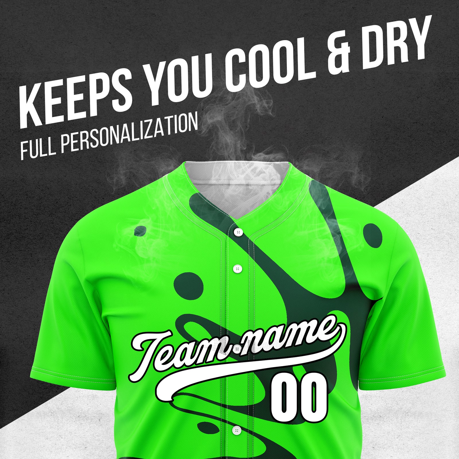 Custom Ink Surge Neon Green Sports Jersey Personalized Uniform with Name & Number