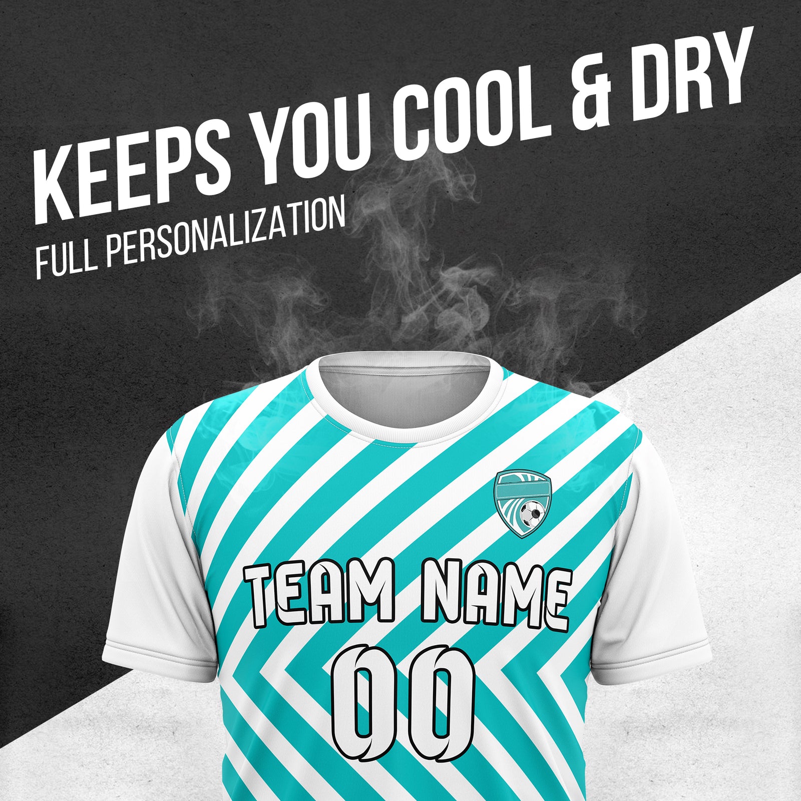 Custom SwiftStripe White Soccer sport Tops Jersey