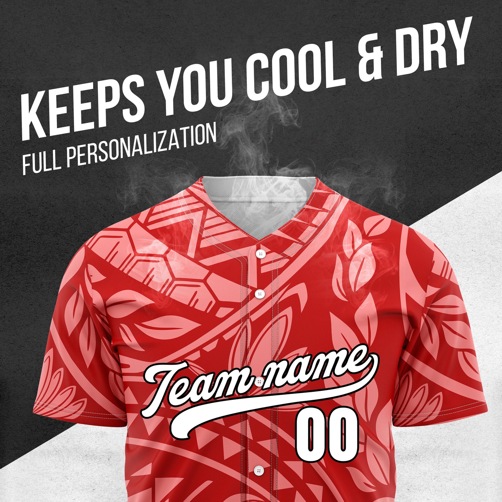 Custom Hawaii Storm Red Baseball Sports Jersey Personalized Uniform with Name & Number