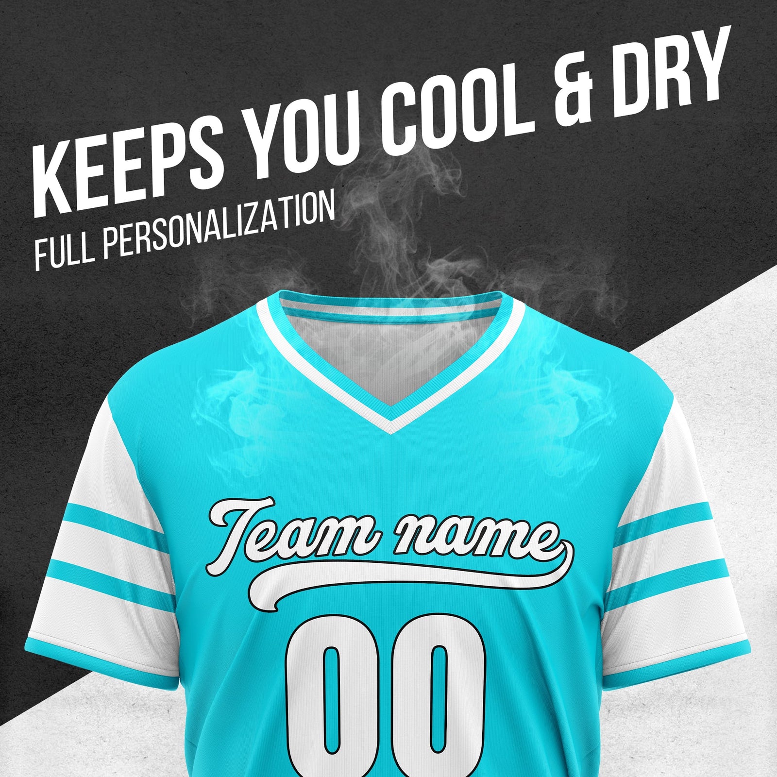 Custom StormLine Aqua Pullover Baseball Sports Jersey Personalized Uniform with Name & Number