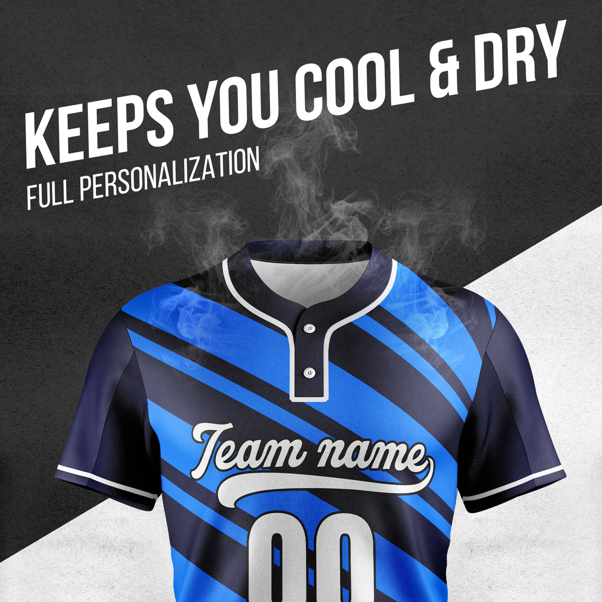 Custom Bold Flow Navy Baseball Sports Jersey Personalized Uniform with Name & Number
