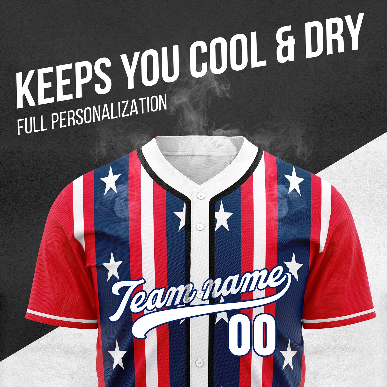 Custom United Freedom Baseball Sports Jersey Personalized Uniform with Name & Number