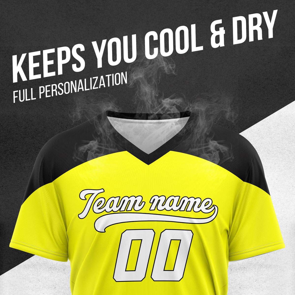 Custom Darkvolt Yellow Pullover Baseball Sports Jersey Personalized Uniform with Name & Number