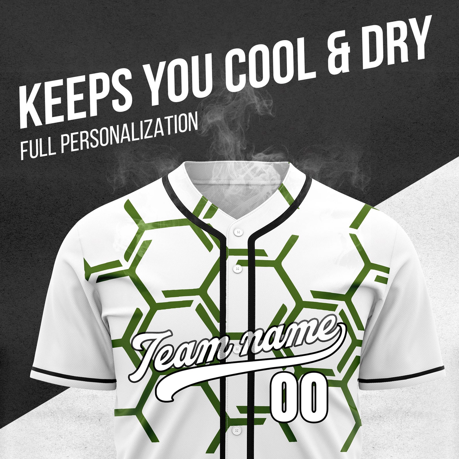 Custom Sting Force White Baseball Sports Jersey Personalized Uniform with Name & Number