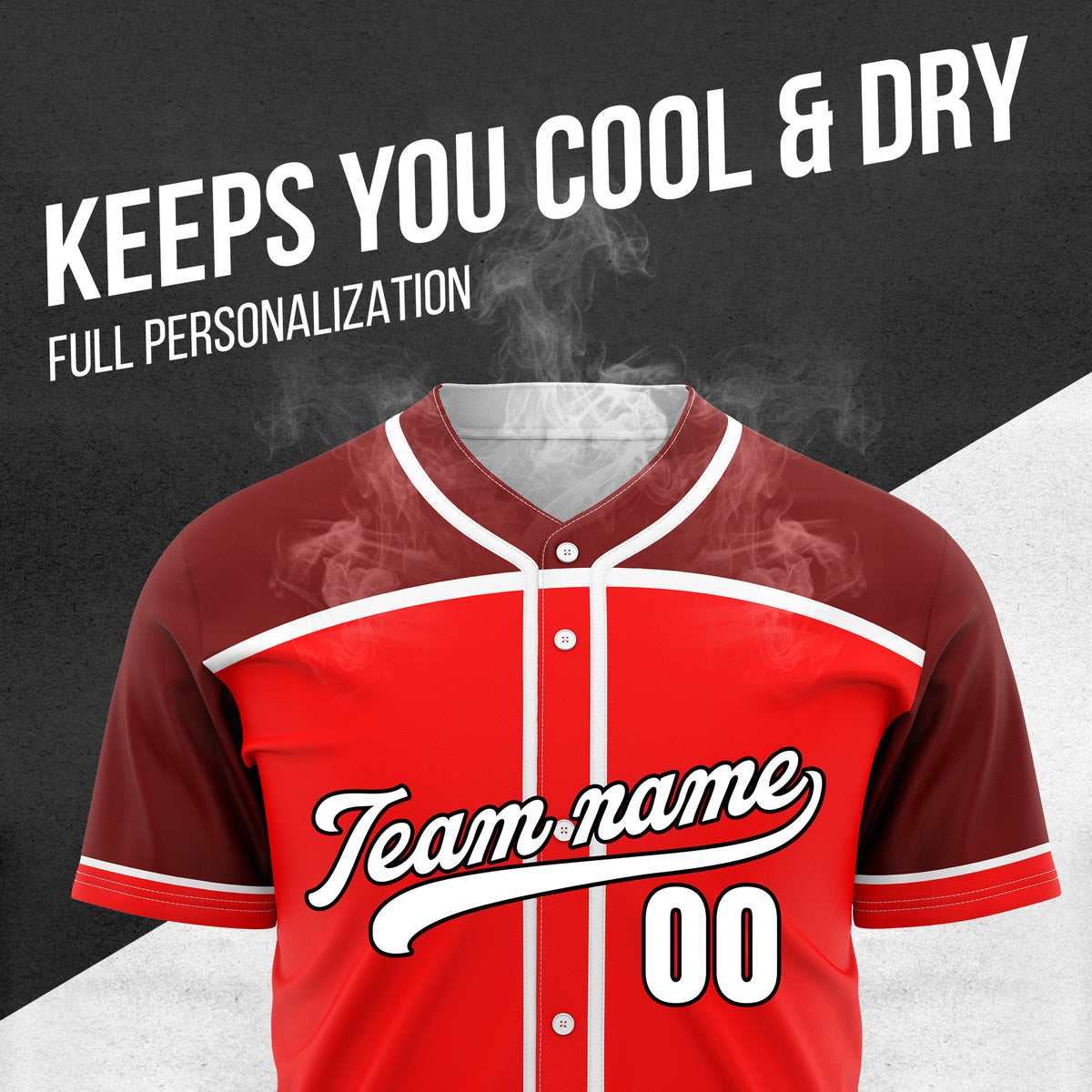 Custom Marquee Classic Baseball Red Sports Jersey Personalized Uniform with Name & Number