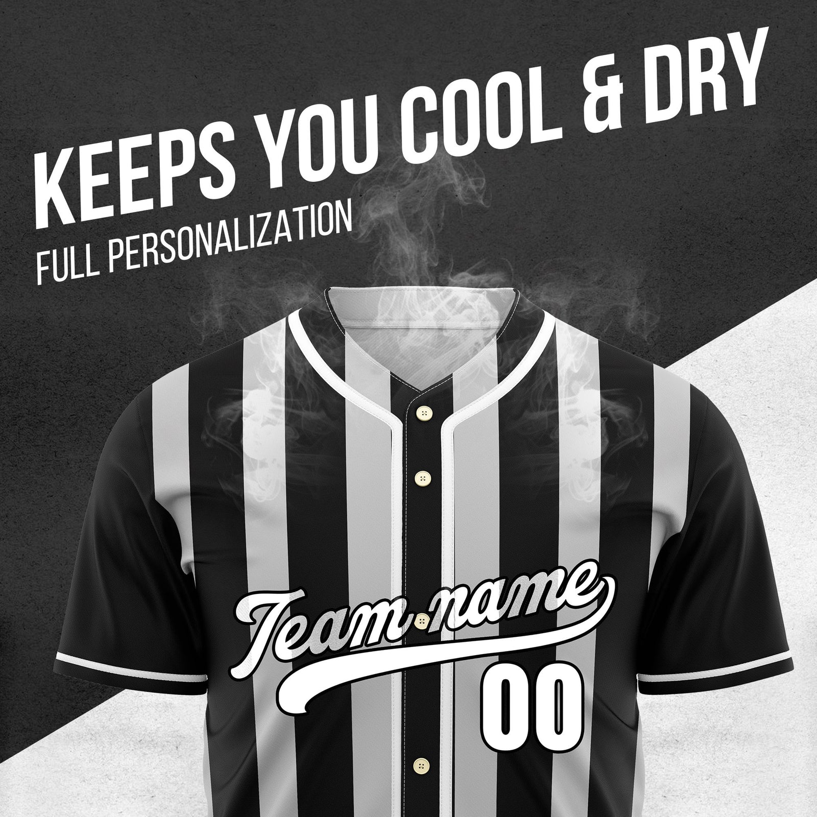 Custom Strikeforce Black Raglan Style Baseball Sports Jersey Personalized Uniform with Name & Number
