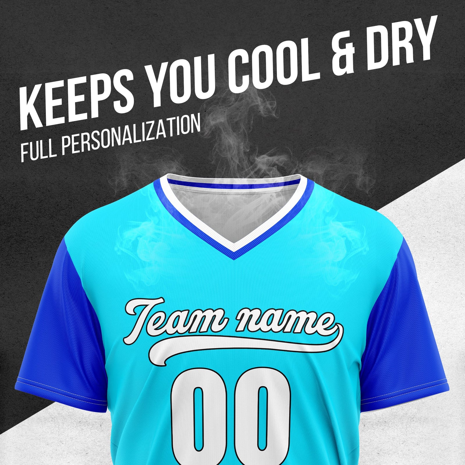 Custom Victory Line Aqua Pullover Baseball Sports Jersey Personalized Uniform with Name & Number