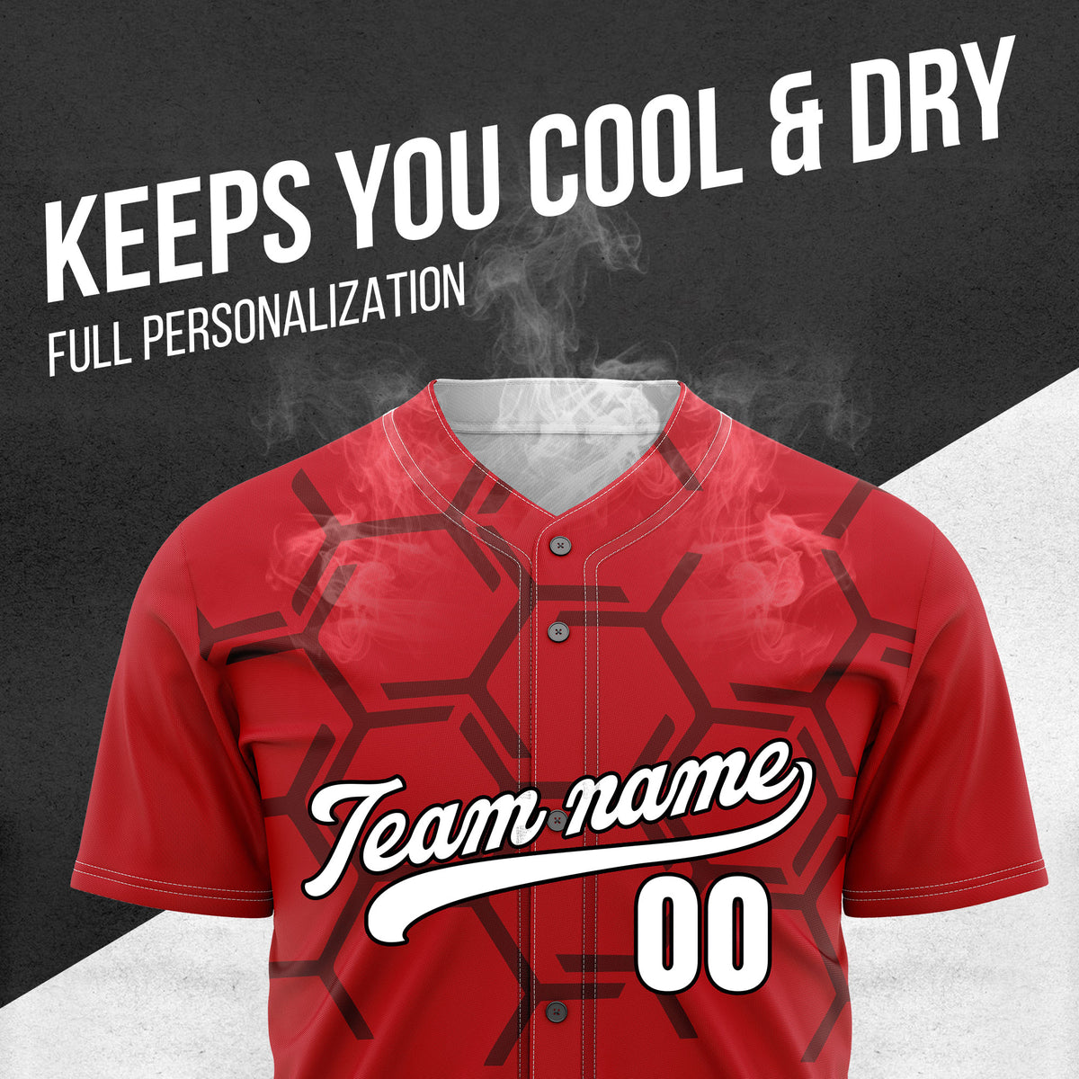 Custom Sting Force Red Baseball Sports Jersey Personalized Uniform with Name & Number