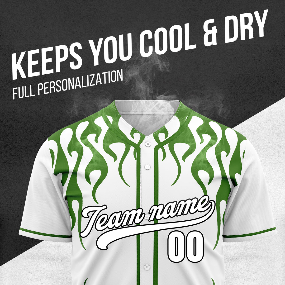 Custom Frostburn White Baseball Sports Jersey Personalized Uniform with Name & Number