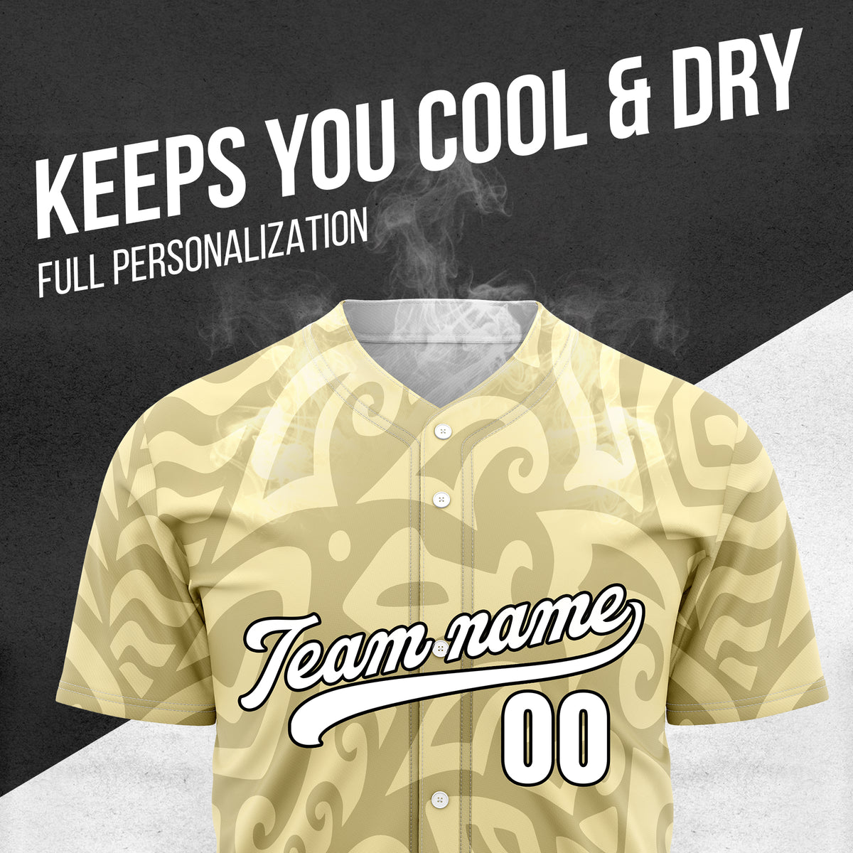 Custom Hawaii Blaze Khaki Baseball Sports Jersey Personalized Uniform with Name & Number