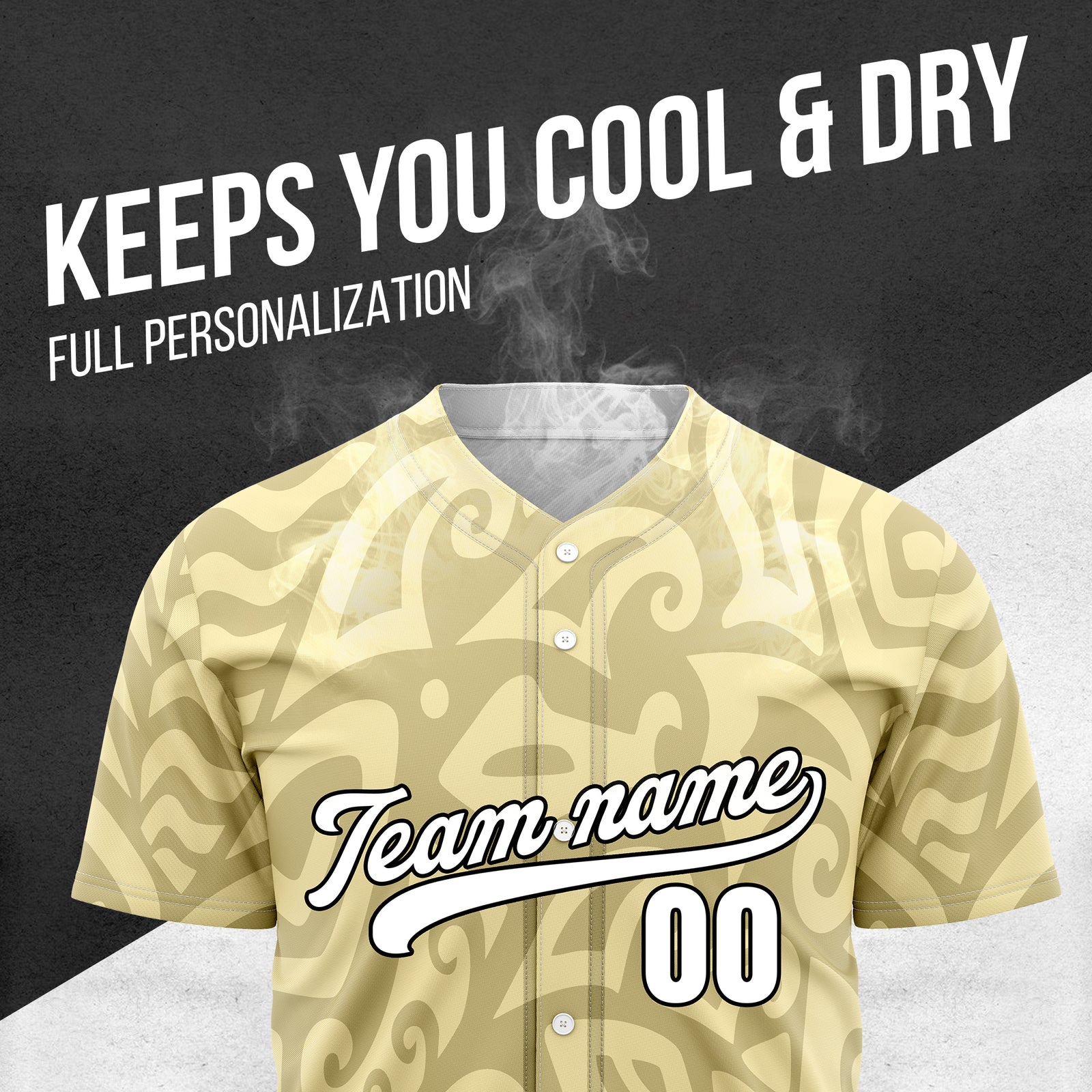 Custom Hawaii Blaze Khaki Baseball Sports Jersey Personalized Uniform with Name & Number