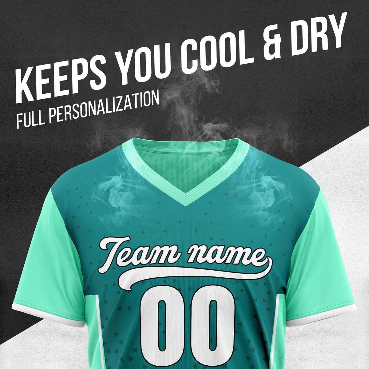 Custom HexaFade Teal Pullover Baseball Sports Jersey Personalized Uniform with Name & Number