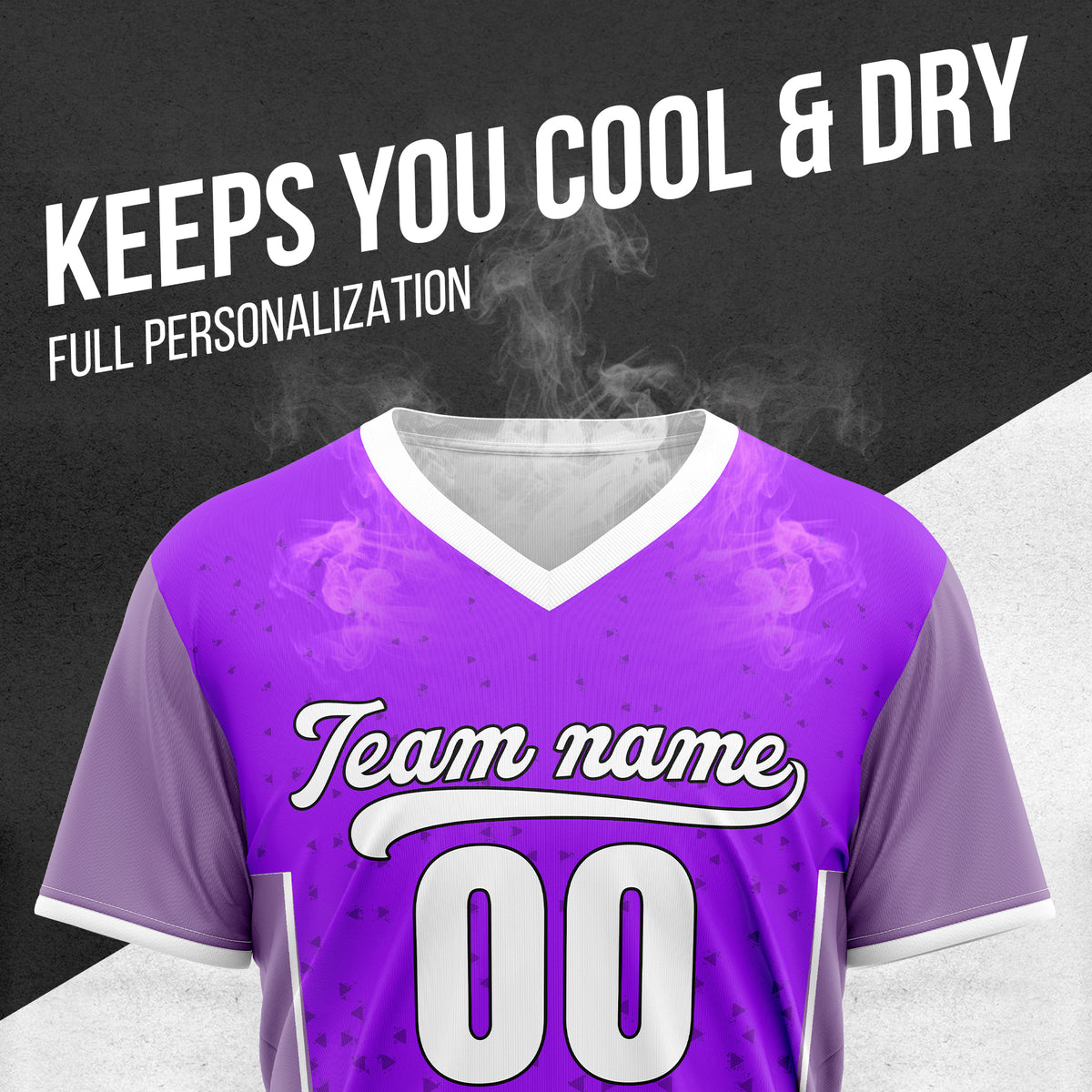 Custom HexaFade Purple Pullover Baseball Sports Jersey Personalized Uniform with Name & Number