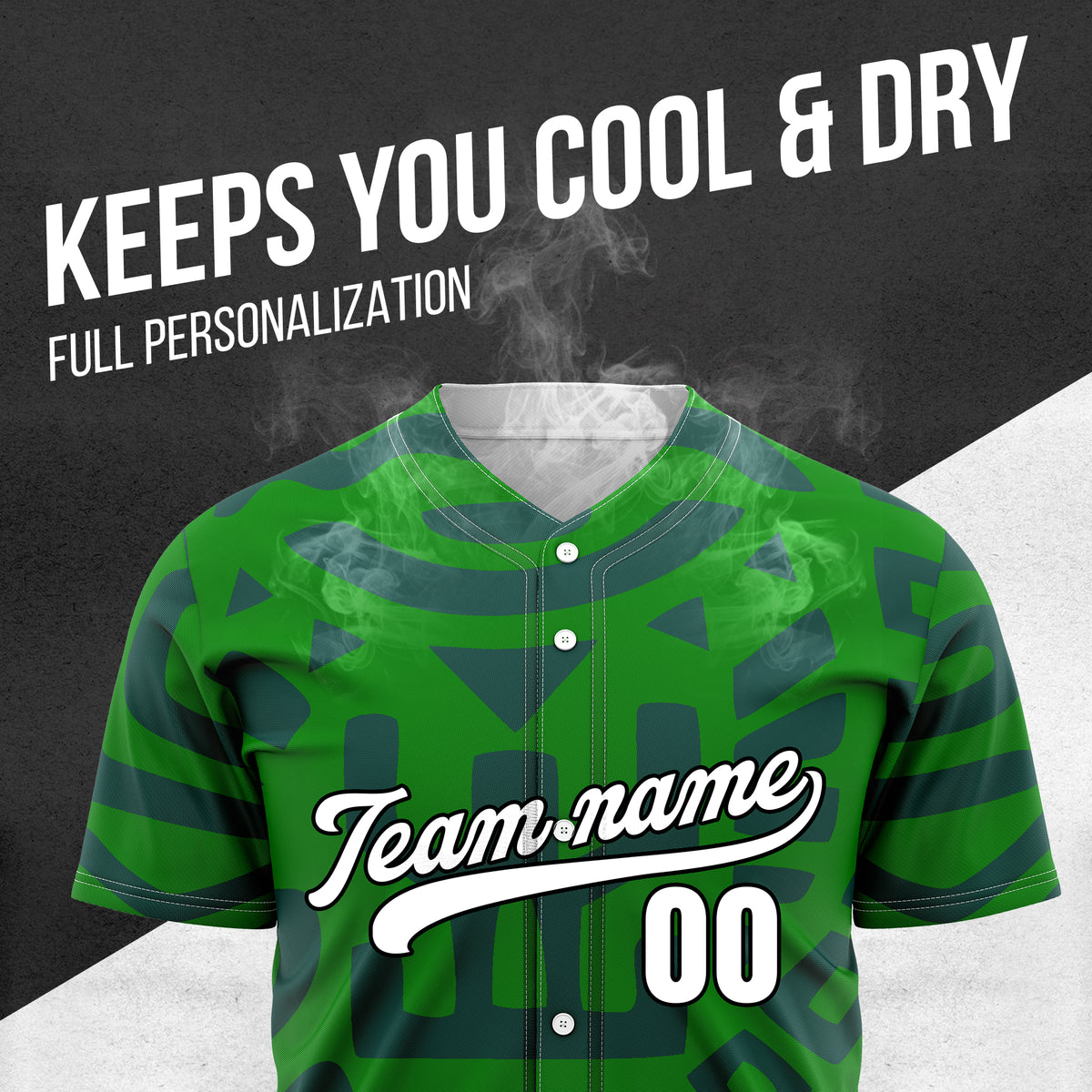 Custom Hawaii Hustle Green Baseball Sports Jersey Personalized Uniform with Name & Number