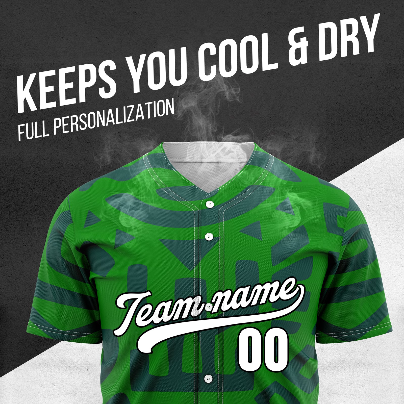 Custom Hawaii Hustle Green Baseball Sports Jersey Personalized Uniform with Name & Number