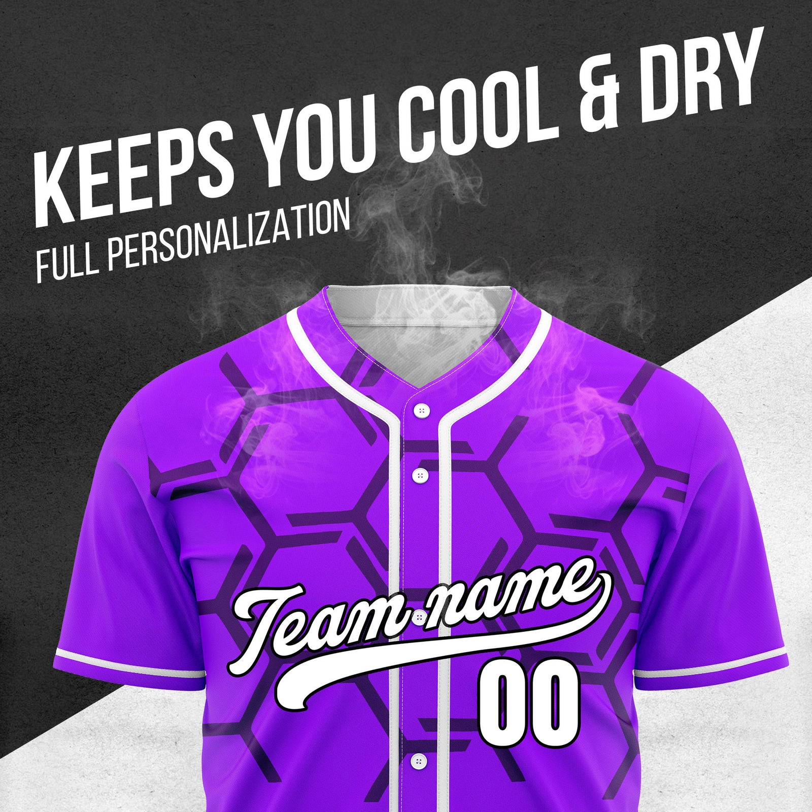 Custom Sting Force Purple Baseball Sports Jersey Personalized Uniform with Name & Number