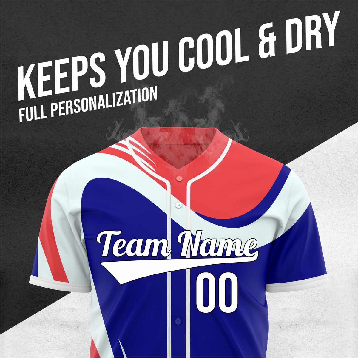 Custom Heritage Flow Baseball Navy Sports Jersey Personalized Uniform with Name & Number