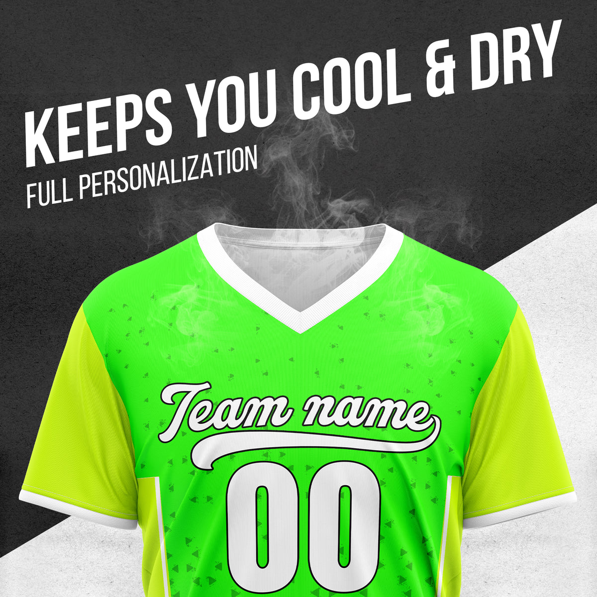 Custom HexaFade Neon Green Pullover Baseball Sports Jersey Personalized Uniform with Name & Number