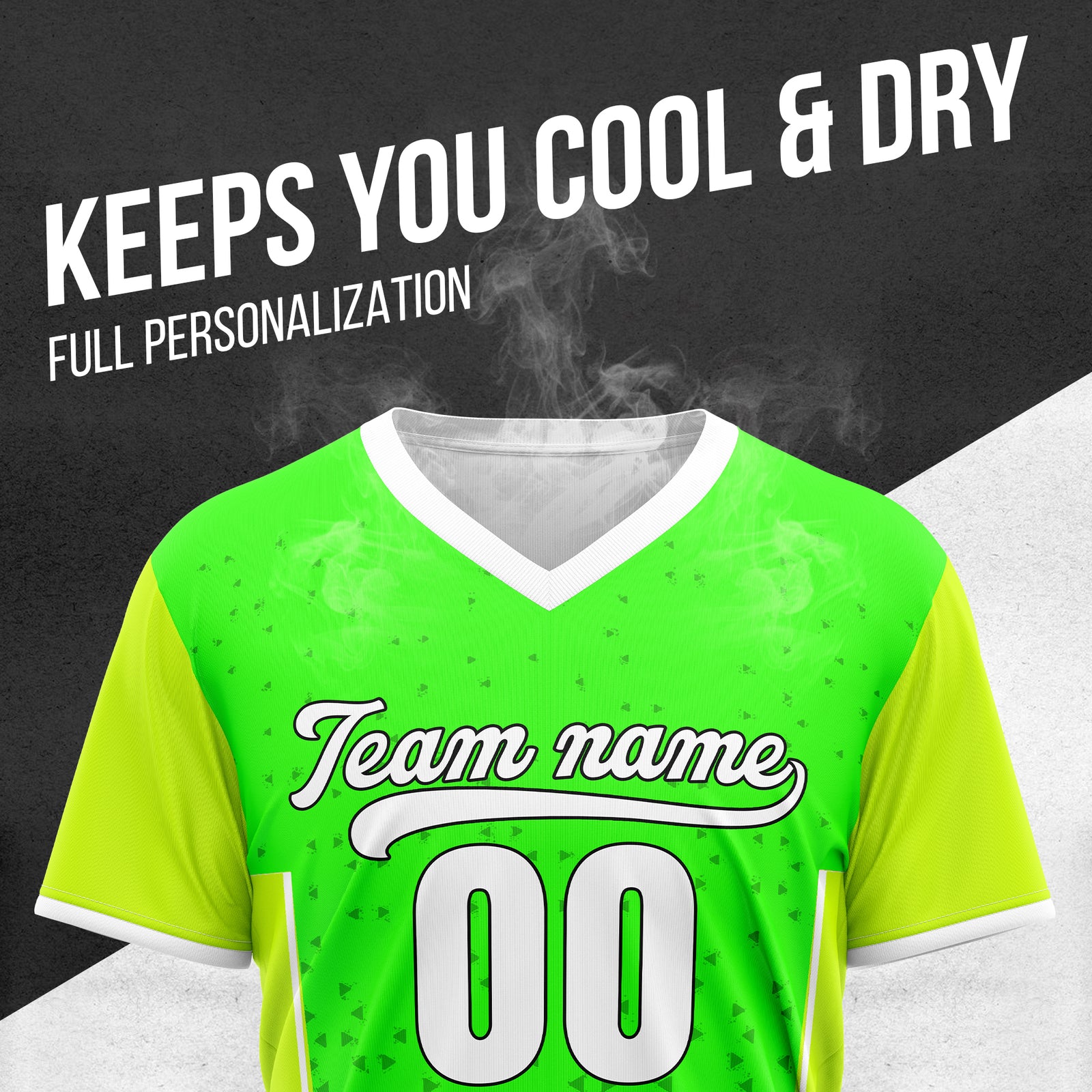 Custom HexaFade Neon Green Pullover Baseball Sports Jersey Personalized Uniform with Name & Number