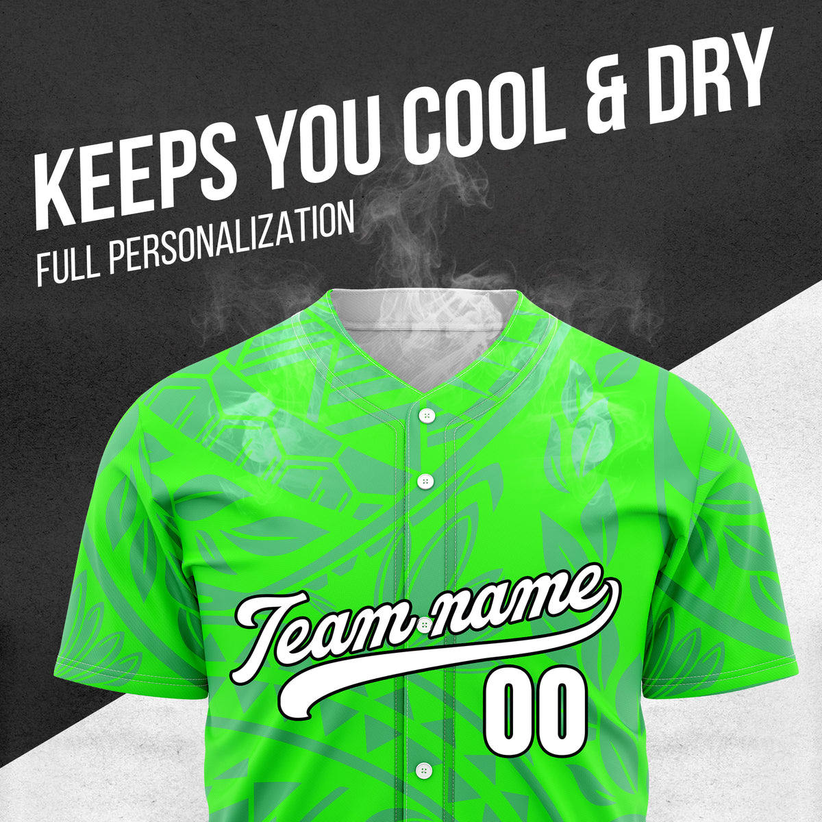 Custom Hawaii Storm Neon Green Baseball Sports Jersey Personalized Uniform with Name & Number