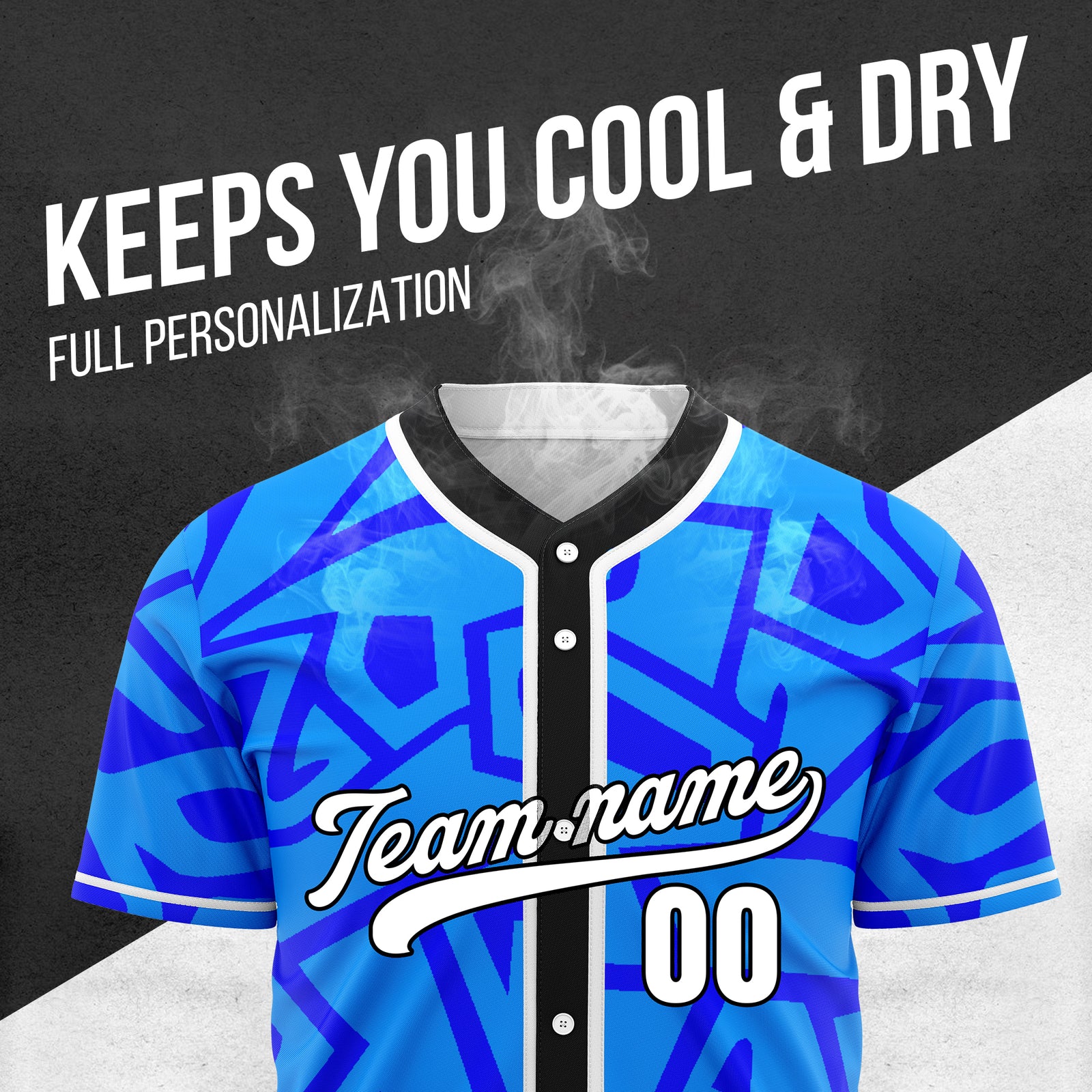 Custom Shadow Rebels Blue Baseball Sports Jersey Personalized Uniform with Name & Number