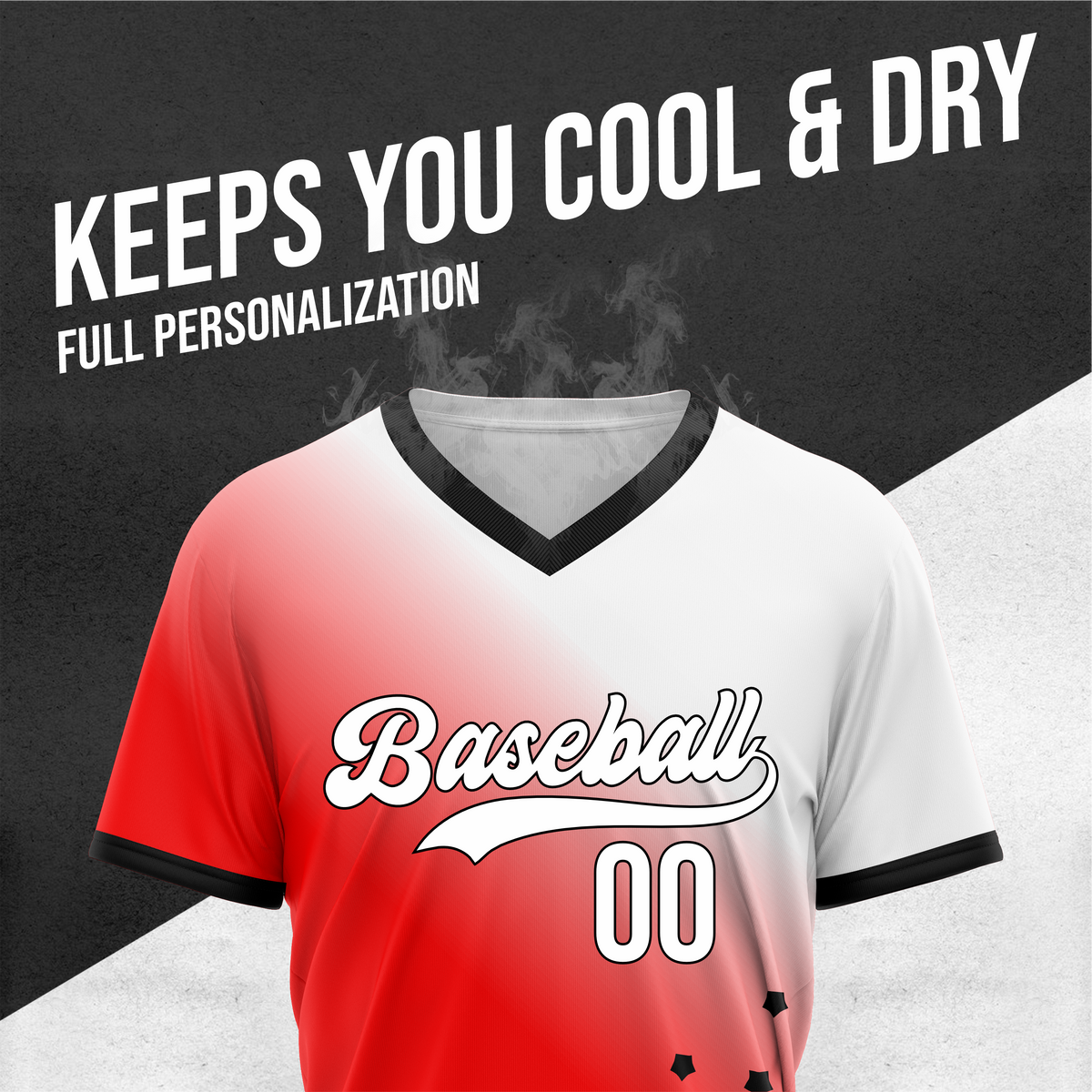 Custom Twilight Stars Baseball Red Sports Jersey Personalized Uniform with Name & Number