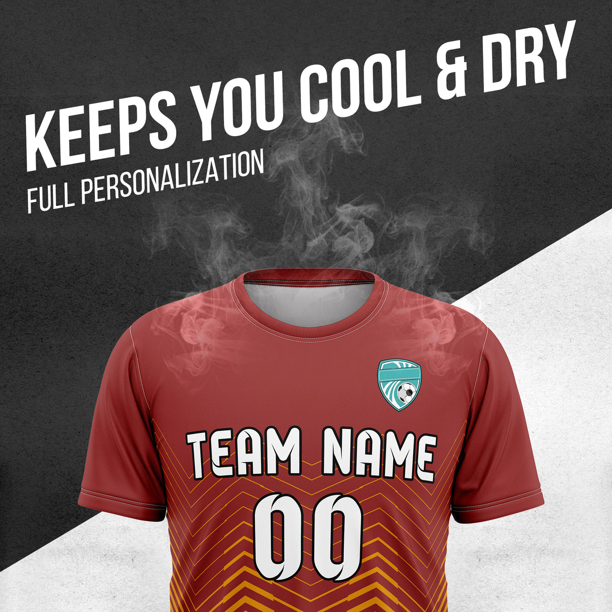 Custom Apex Strike R Side Pattern Red Soccer sport Tops Jersey
