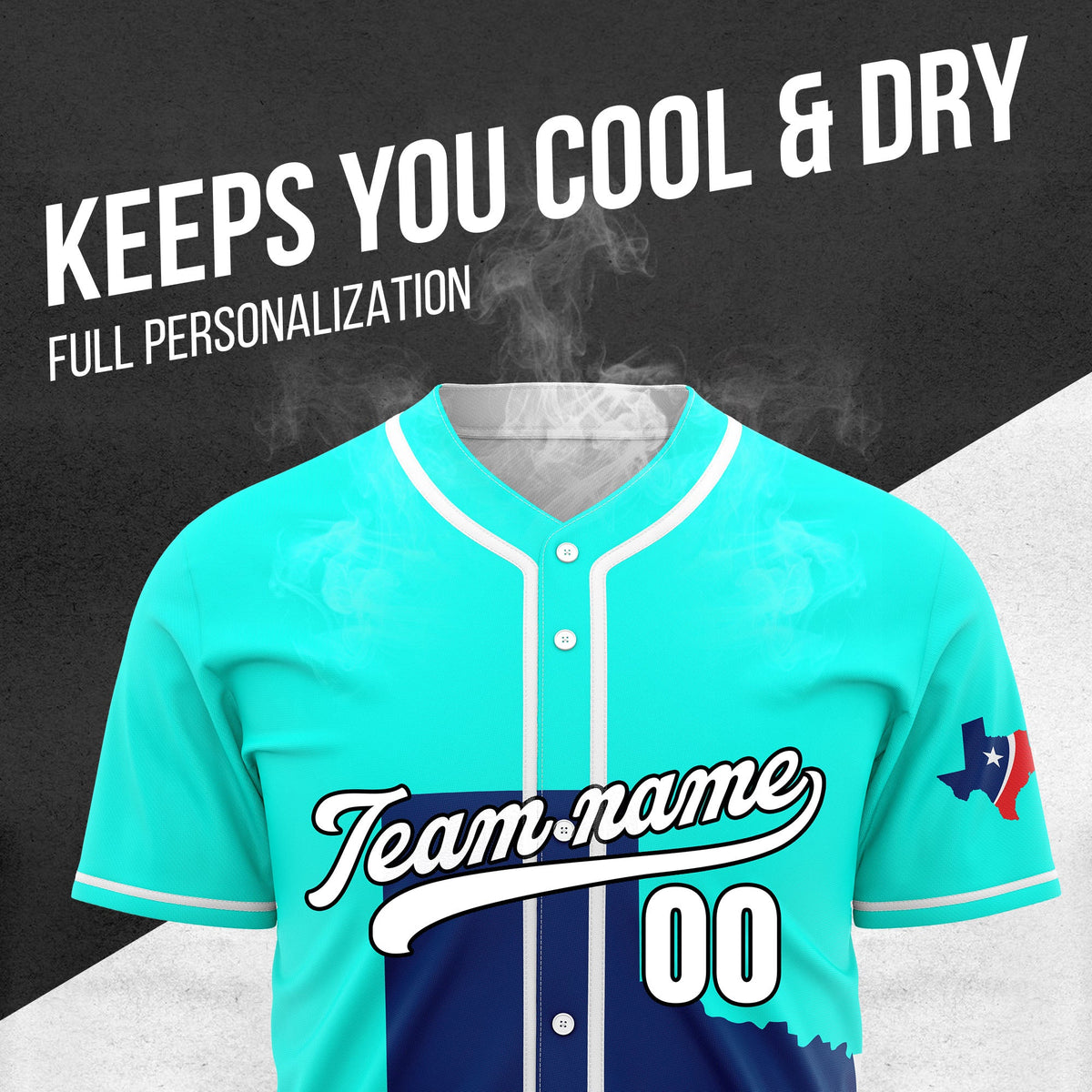 Custom Heart of Texas Baseball Sports Jersey Personalized Uniform with Name & Number