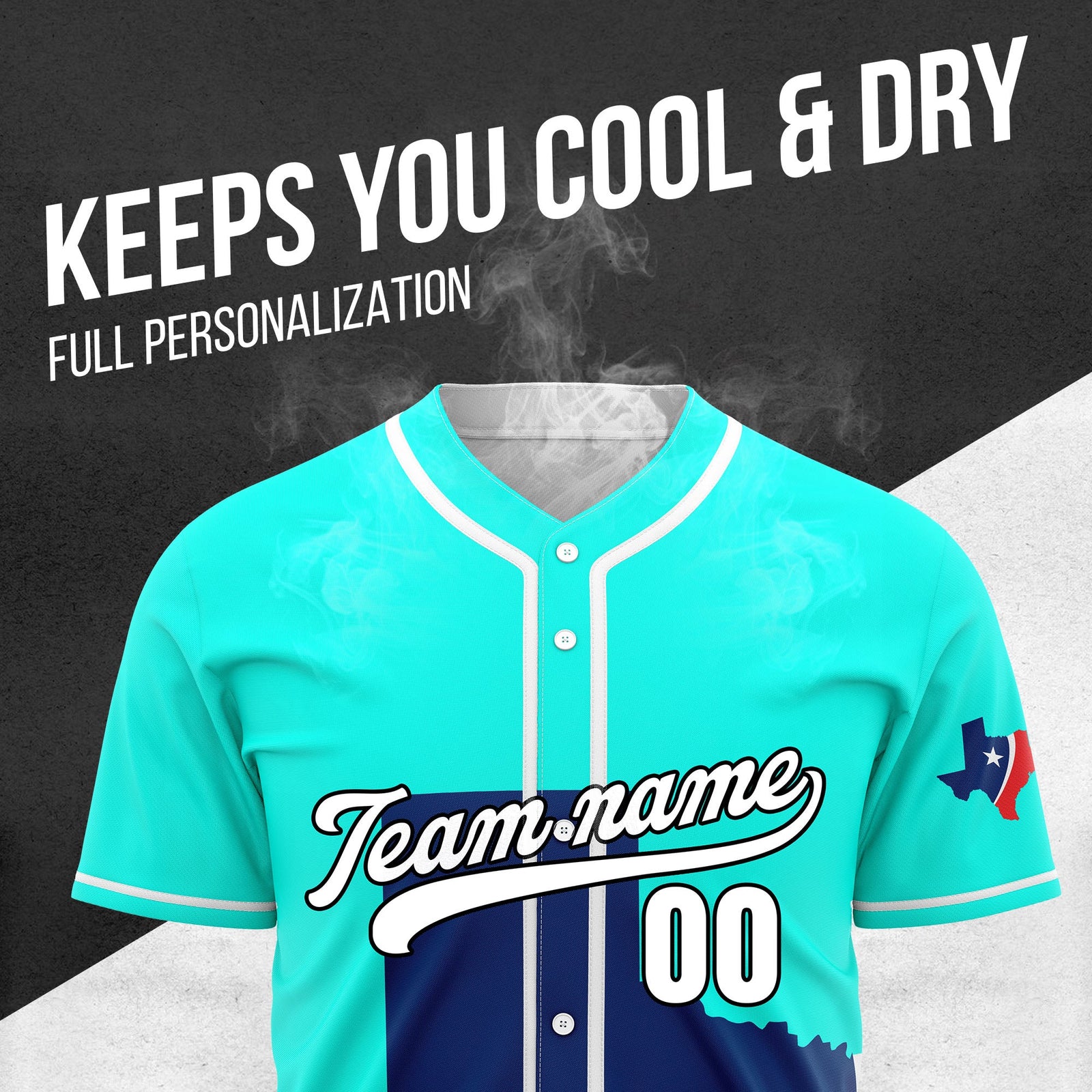 Custom Heart of Texas Baseball Sports Jersey Personalized Uniform with Name & Number