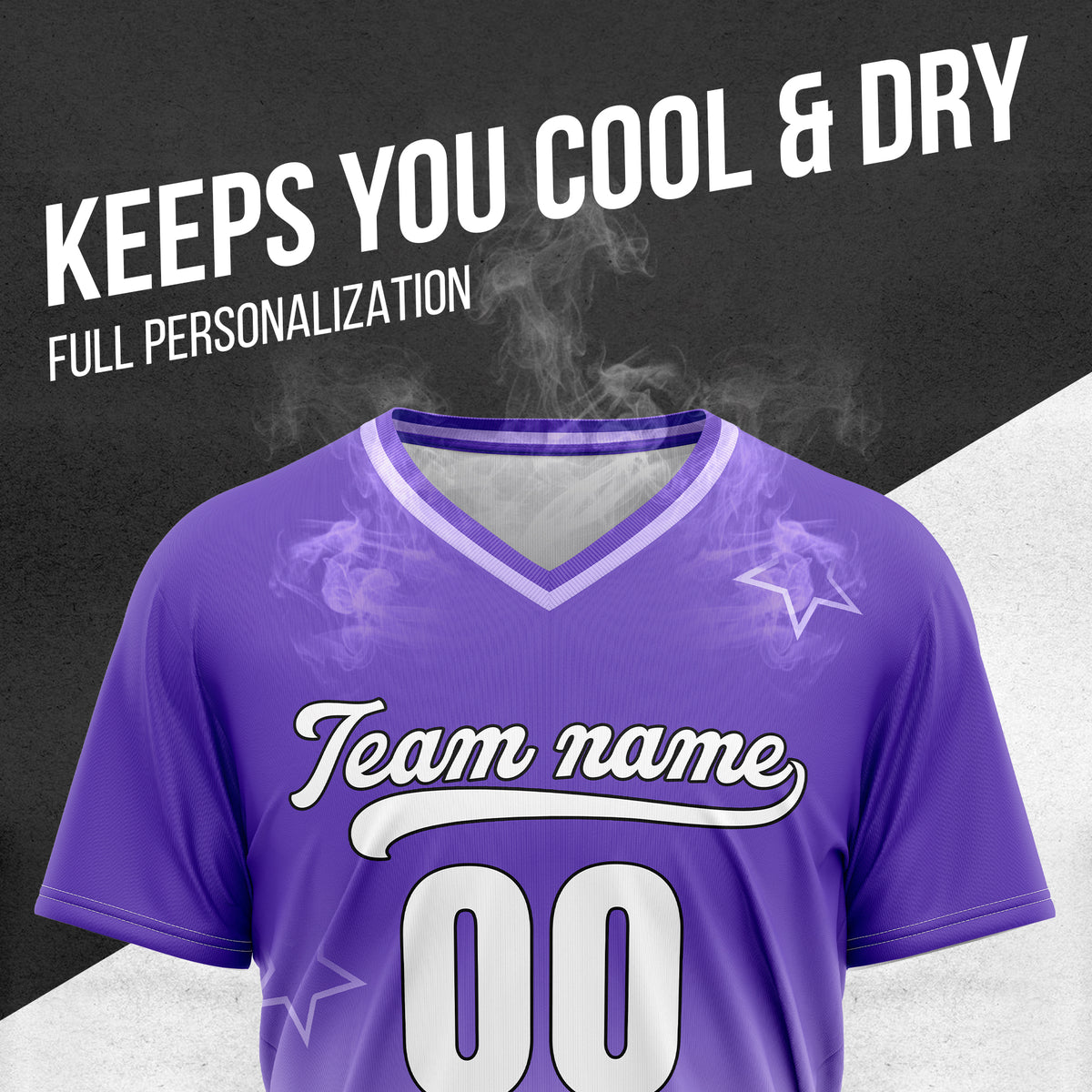 Custom Star Gradient Baseball Purple Sports Jersey Personalized Uniform with Name & Number