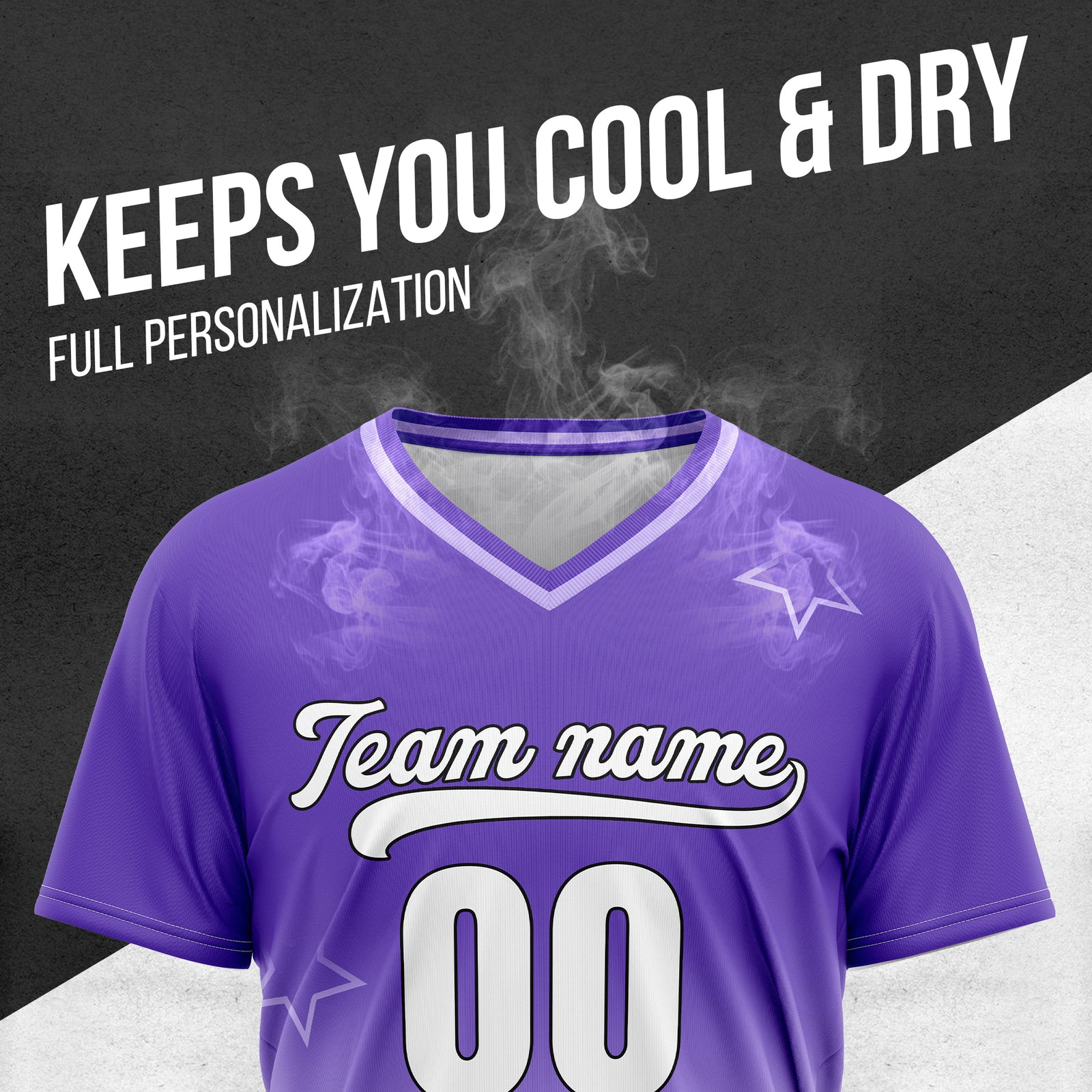 Custom Star Gradient Baseball Purple Sports Jersey Personalized Uniform with Name & Number