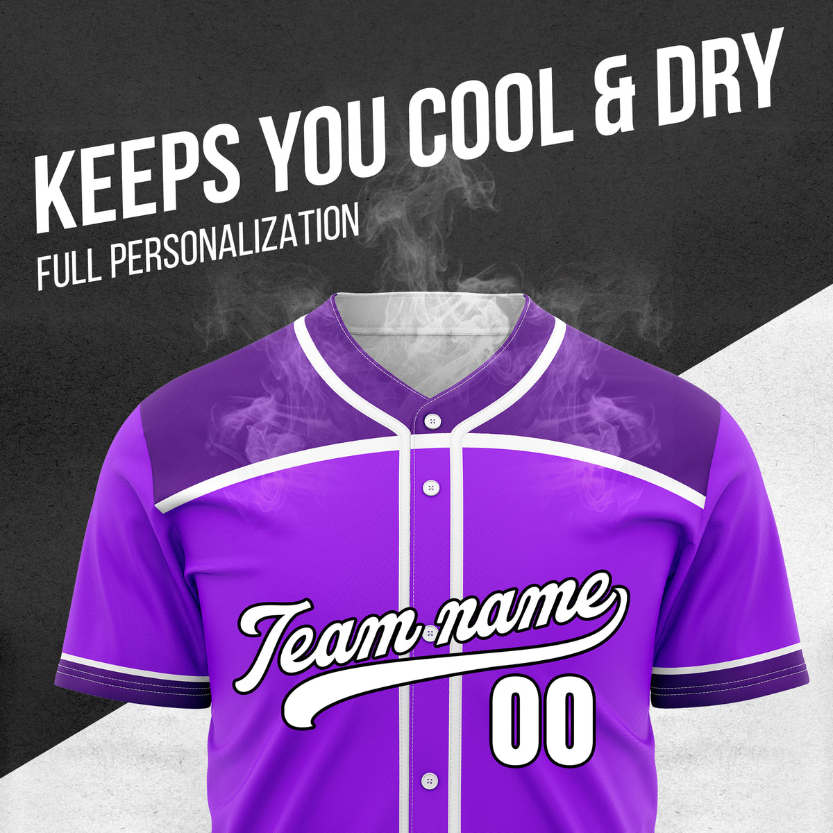 Custom Marquee Classic Baseball Purple Sports Jersey Personalized Uniform with Name & Number