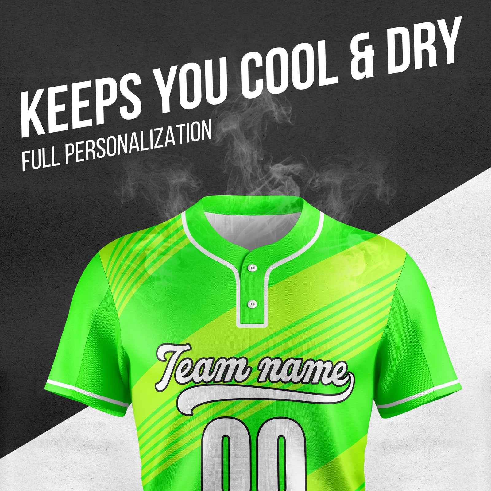 Custom Crossfire Neon Green Baseball Sports Jersey Personalized Uniform with Name & Number