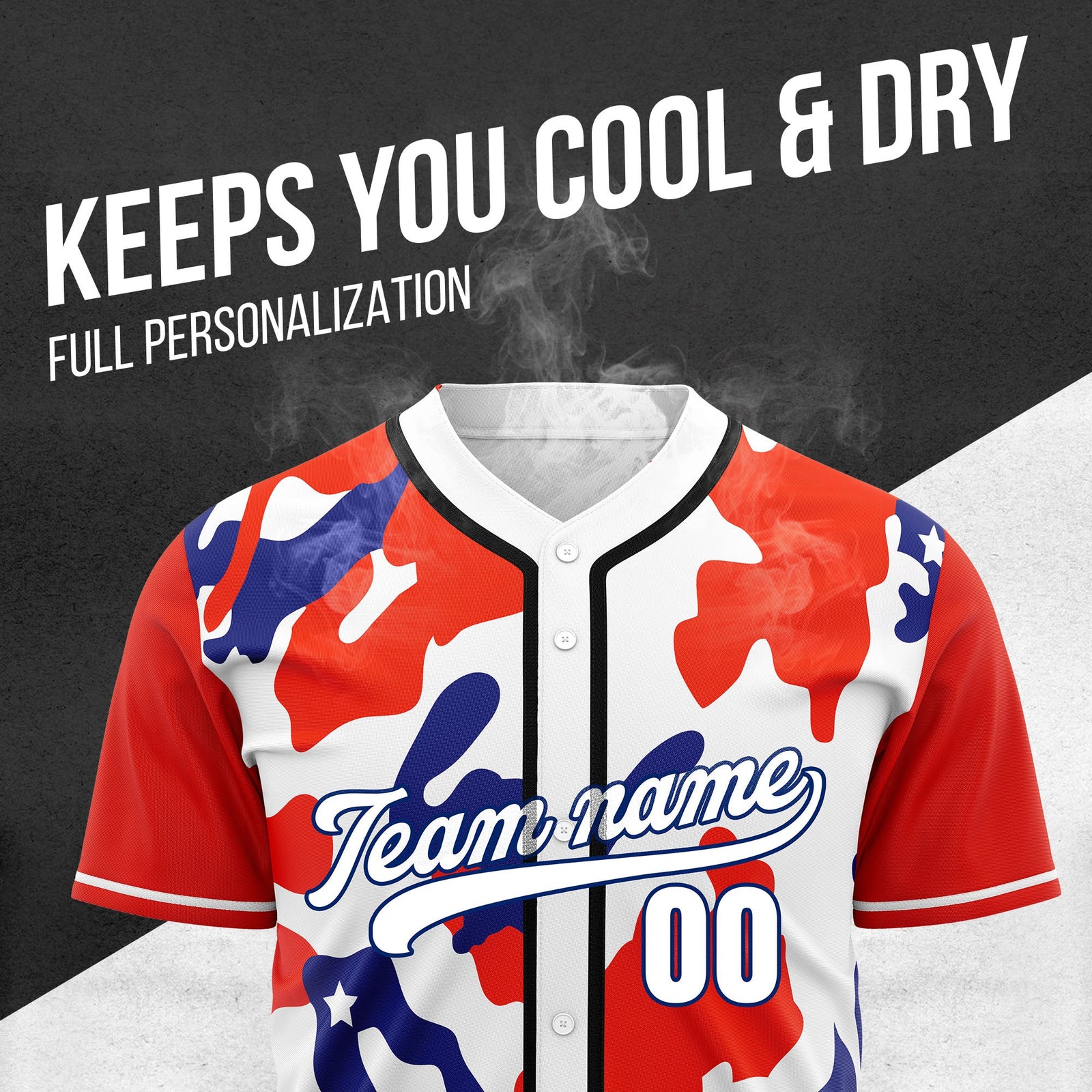 Custom American Glory Baseball Sports Jersey Personalized Uniform with Name & Number