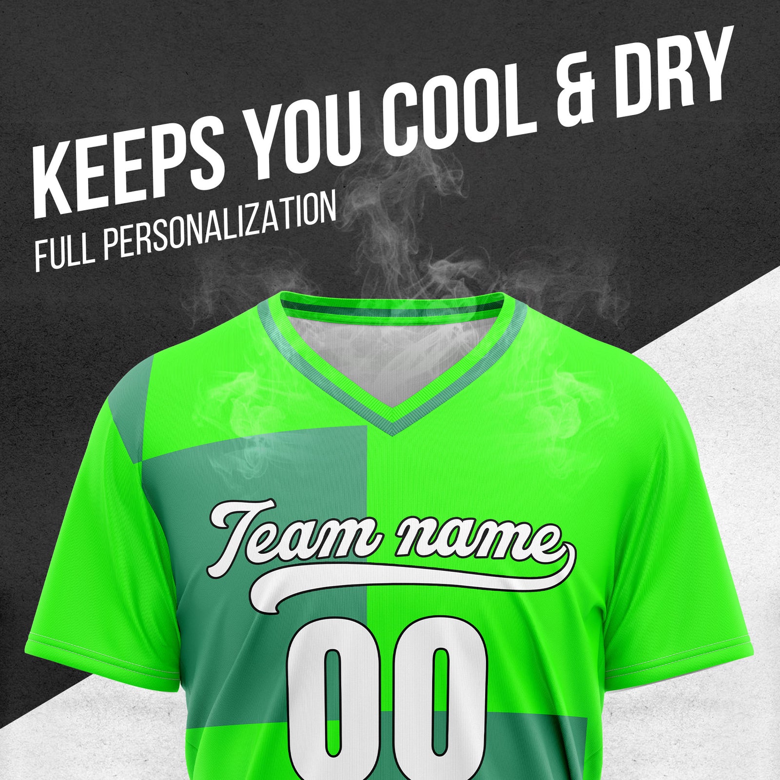 Custom Apex Colorblock Neon Green Baseball Sports Jersey Personalized Uniform with Name & Number