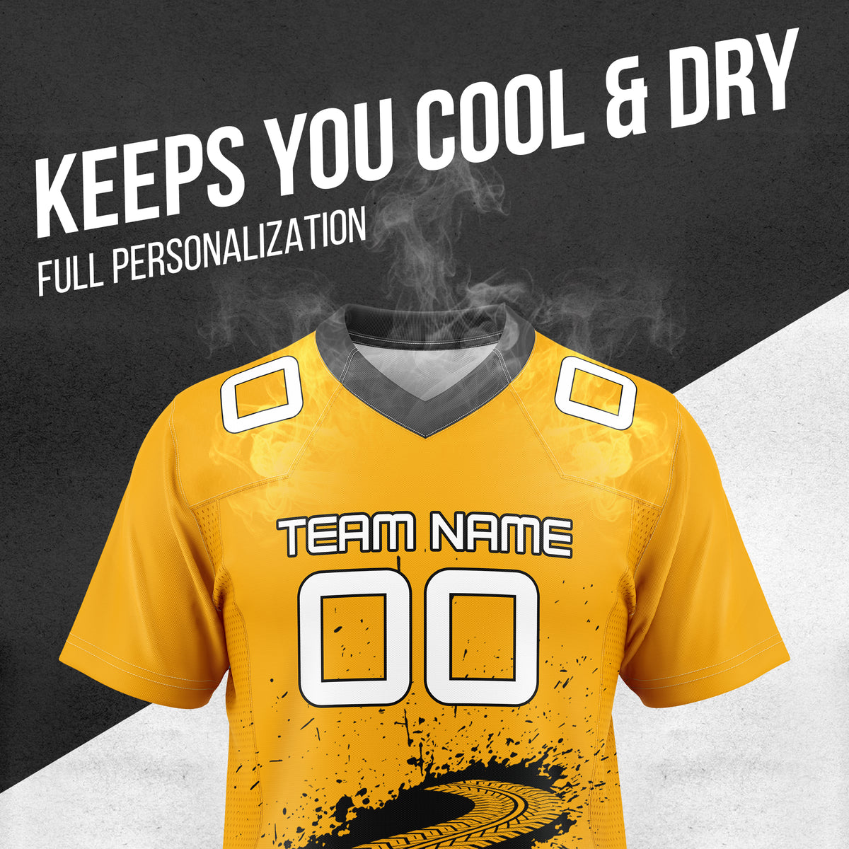 Custom Elite Sideways Drift Orange  Mesh Authentic Football Jersey