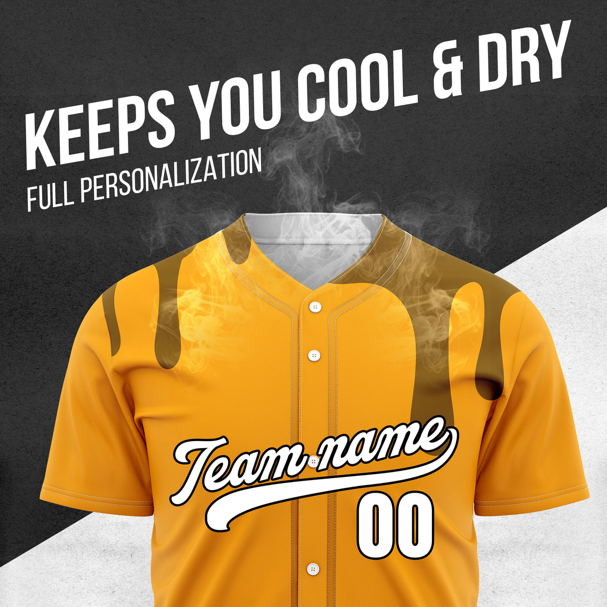 Custom Ink Dripline Orange Sports Jersey Personalized Uniform with Name & Number