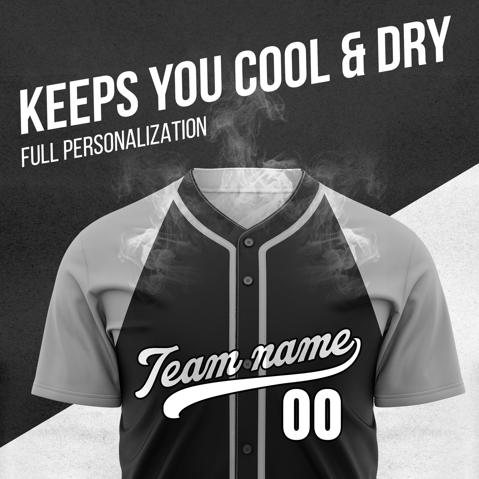 Custom Baseline Baseball Black Sports Jersey Personalized Uniform with Name & Number