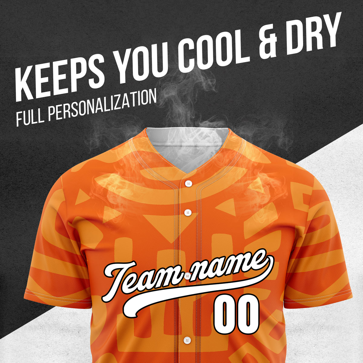 Custom Hawaii Hustle Orange Baseball Sports Jersey Personalized Uniform with Name & Number
