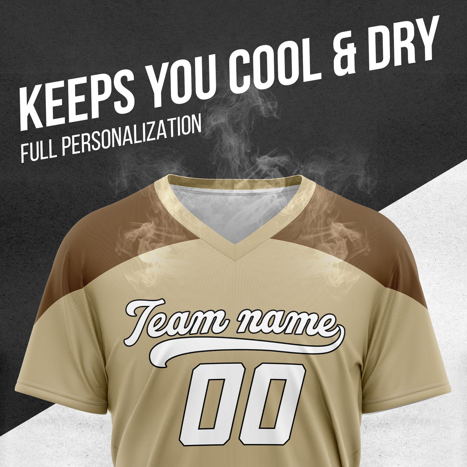 Custom Darkvolt Khaki Pullover Baseball Sports Jersey Personalized Uniform with Name & Number