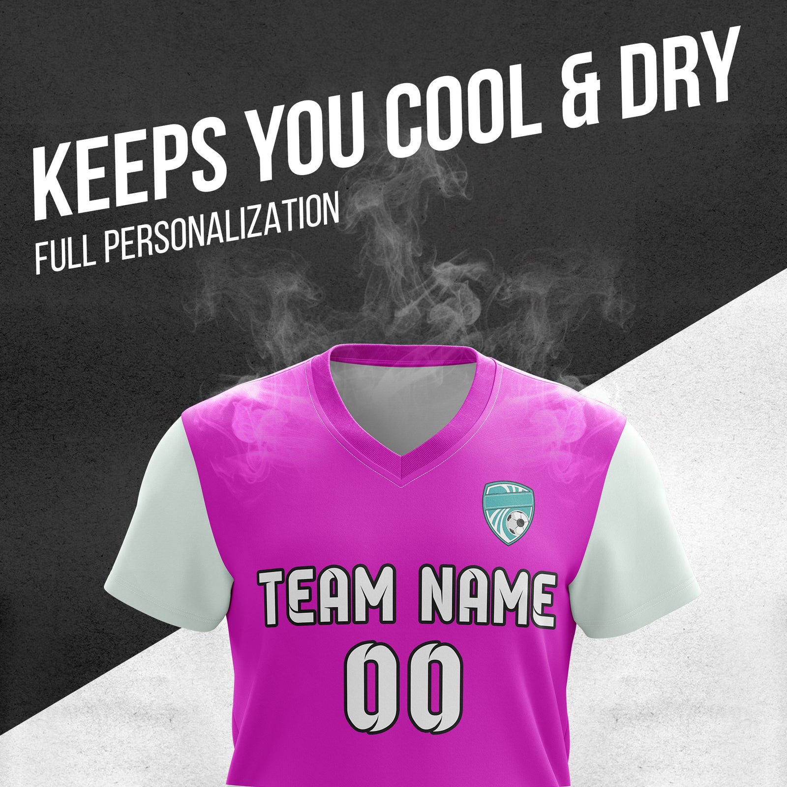 Custom BaseLine V Stripe Pattern Purple Soccer sport Tops Jersey