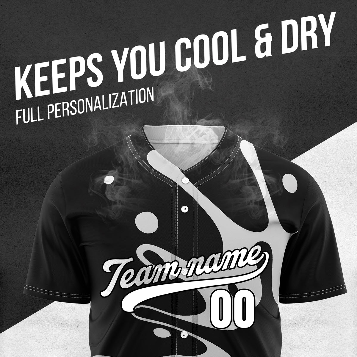 Custom Ink Surge Black Sports Jersey Personalized Uniform with Name & Number