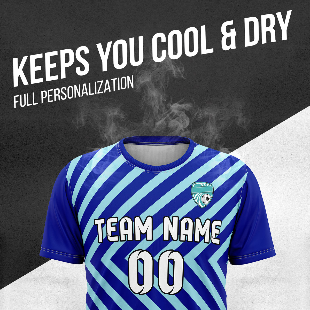 Custom SwiftStripe Navy Soccer sport Tops Jersey