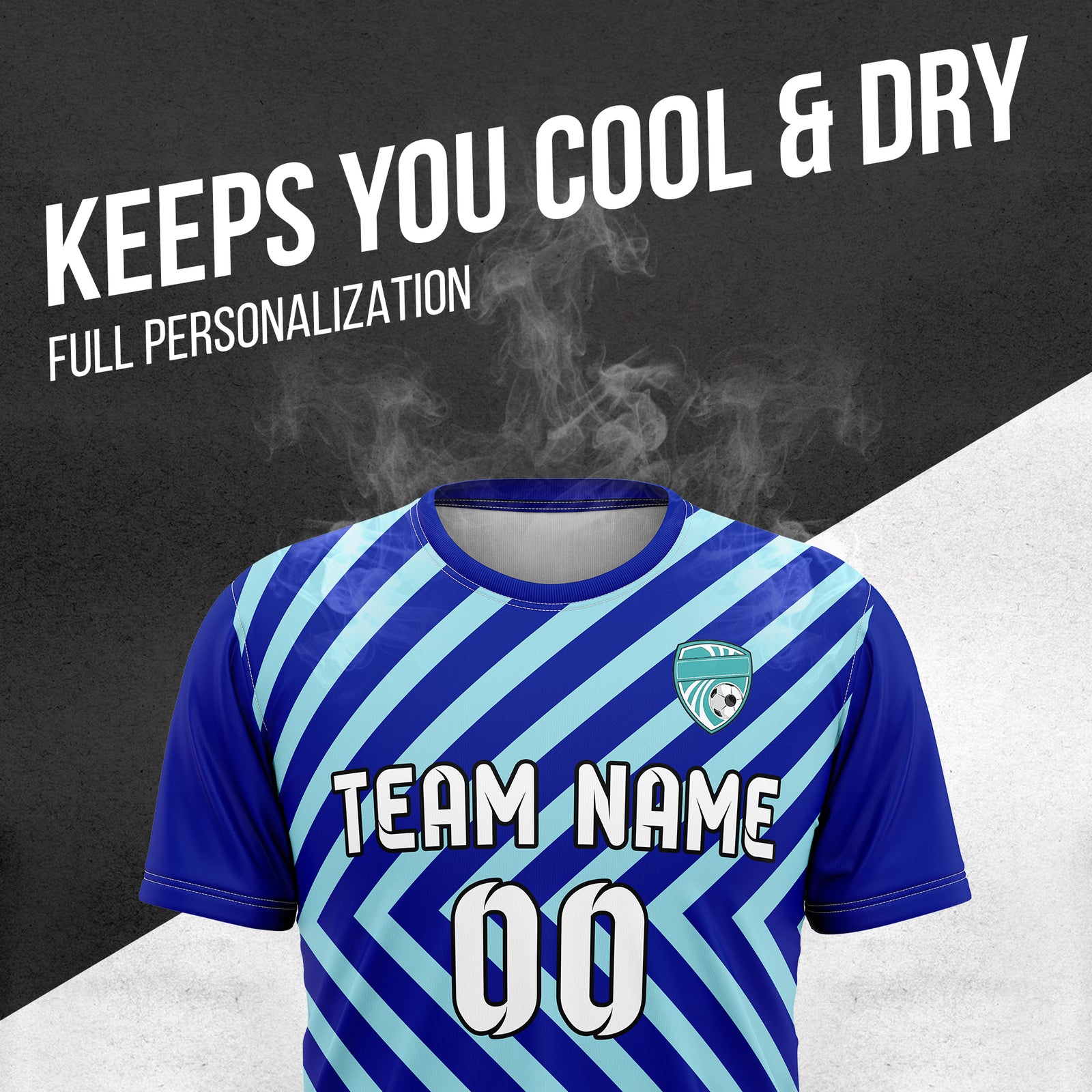 Custom SwiftStripe Navy Soccer sport Tops Jersey